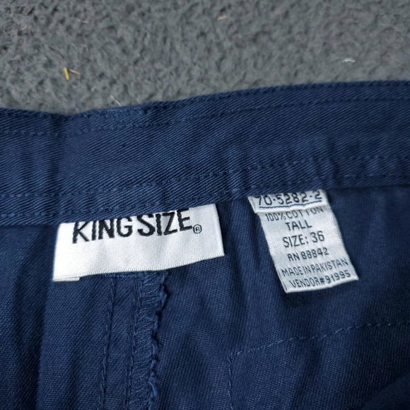 King Size Shorts Mens Size 36 Big & Tall  Cargo Khaki Blue - Picture 3 of 8